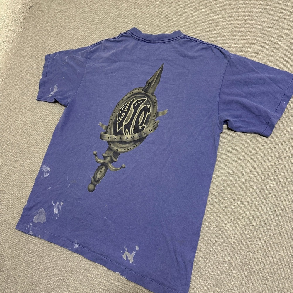 Vintage Hawaiian Island Creations HIC Surfboards T Shirt Purple Mens Large USA - Picture 11 of 16